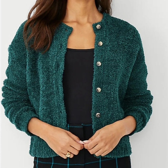 NWOT AT Fuzzy Sweater Jacket - Picture 6 of 6